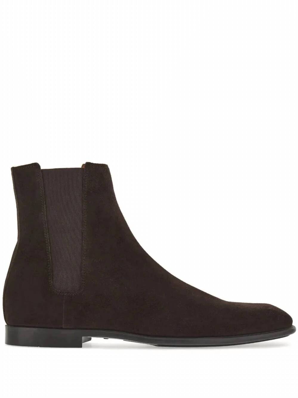 NEW SALVATORE FERRAGAMO women's chelsea leather boots in cedar brown